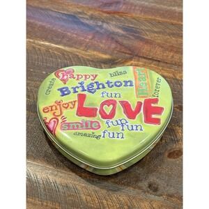 Brighton Jewelry 6" Embossed Heart Box Tin EMPTY